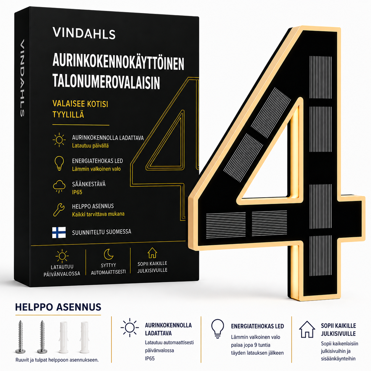 Vindahls talonumerot | Valaistut ja aurinkokäyttöiset