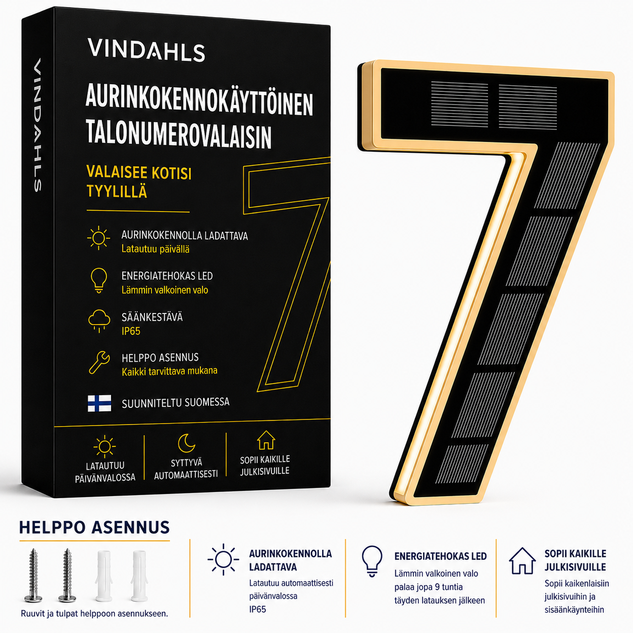 Vindahls talonumerot | Valaistut ja aurinkokäyttöiset