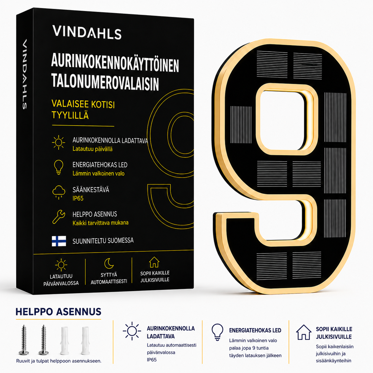 Vindahls talonumerot | Valaistut ja aurinkokäyttöiset