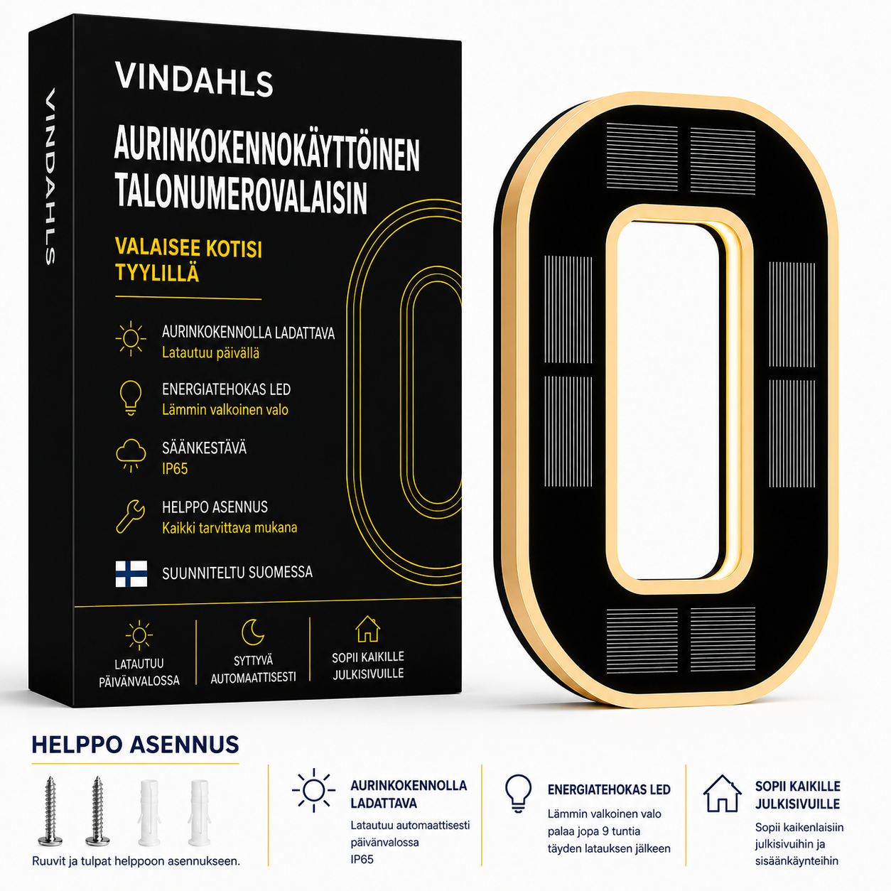 Vindahls talonumerot | Valaistut ja aurinkokäyttöiset