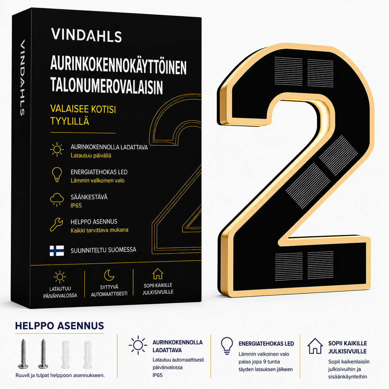 Vindahls talonumerot | Valaistut ja aurinkokäyttöiset