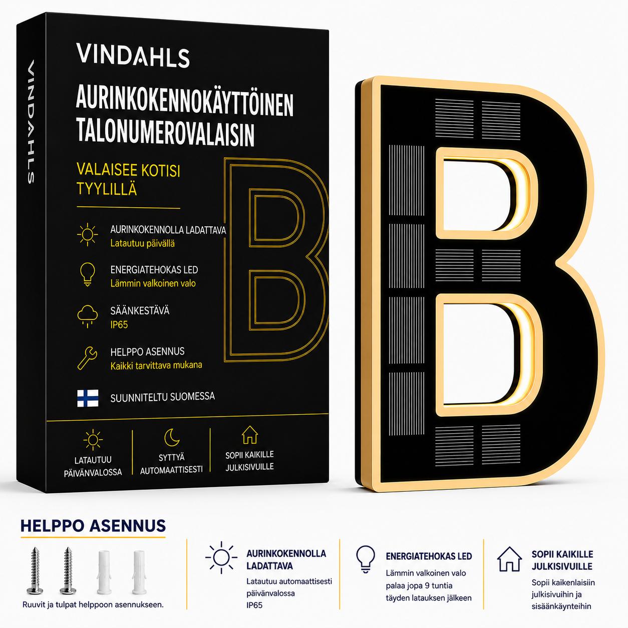 Vindahls talonumerot | Valaistut ja aurinkokäyttöiset