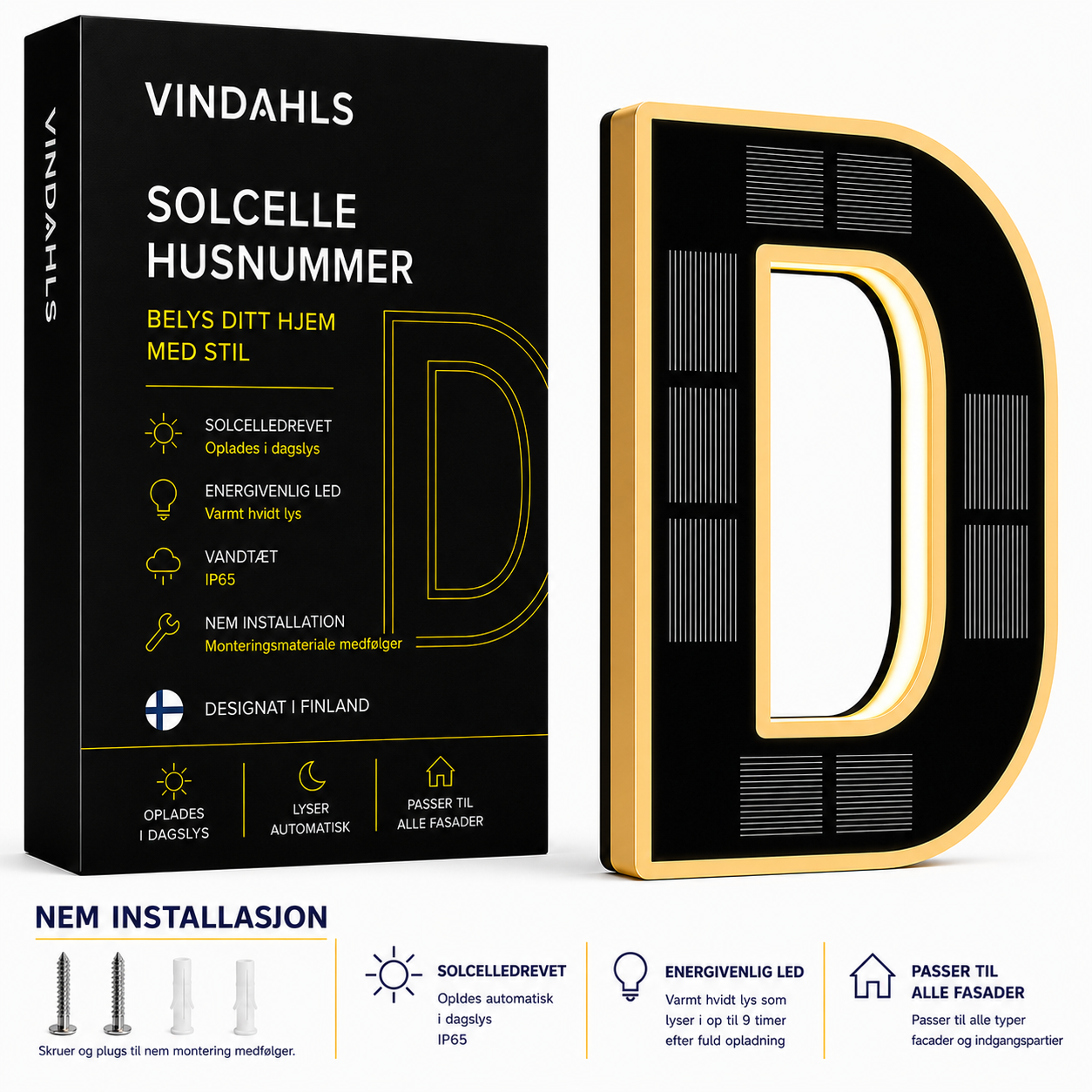 Vindahls talonumerot | Valaistut ja aurinkokäyttöiset